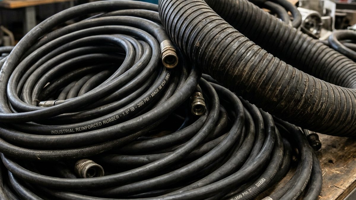 Industrial rubber hose production